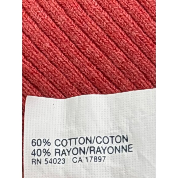 Gap Factory Coral V-Neck Lightweight Sweater Size S Pullover Knit Top - Picture 4 of 5